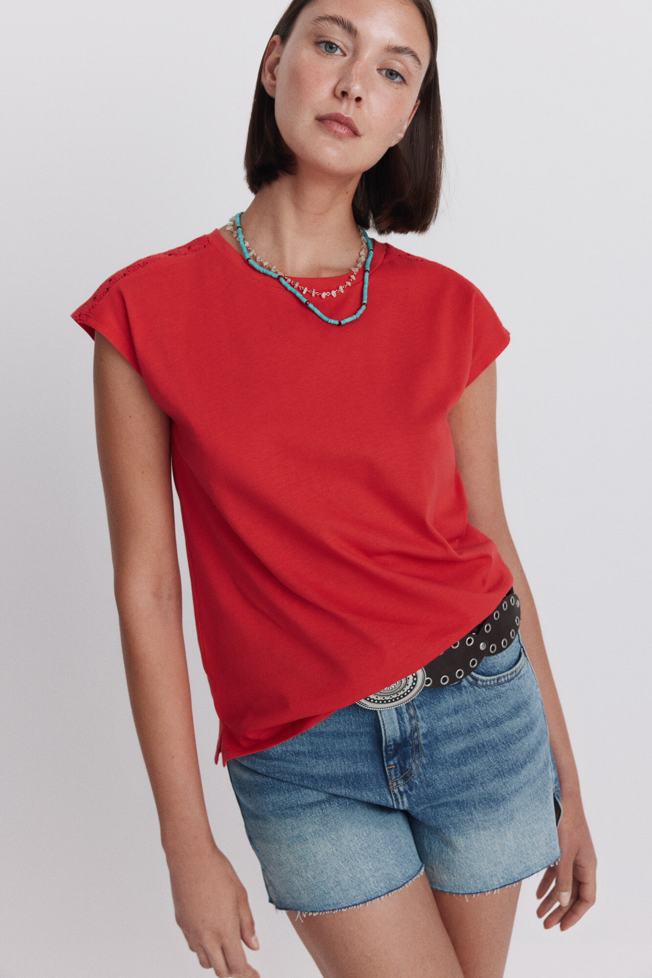 Springfield Playera de crochet de hombro