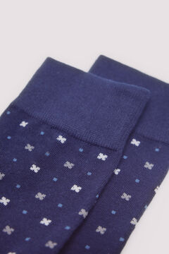 Springfield Calcetín largo jacquard azul