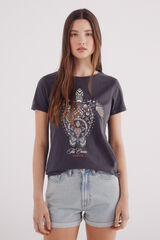 Springfield Playera gráfica marina gris