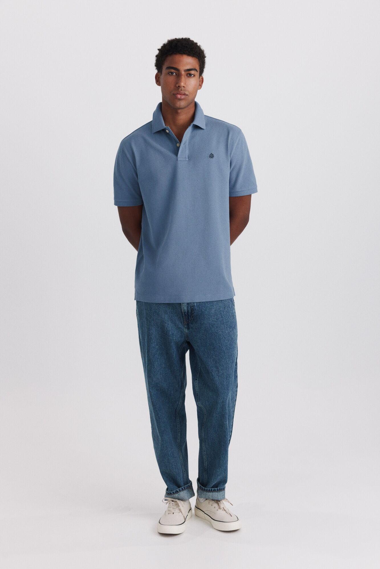 Springfield Polo de piqu&eacute; b&aacute;sico Springfield regular fit azul