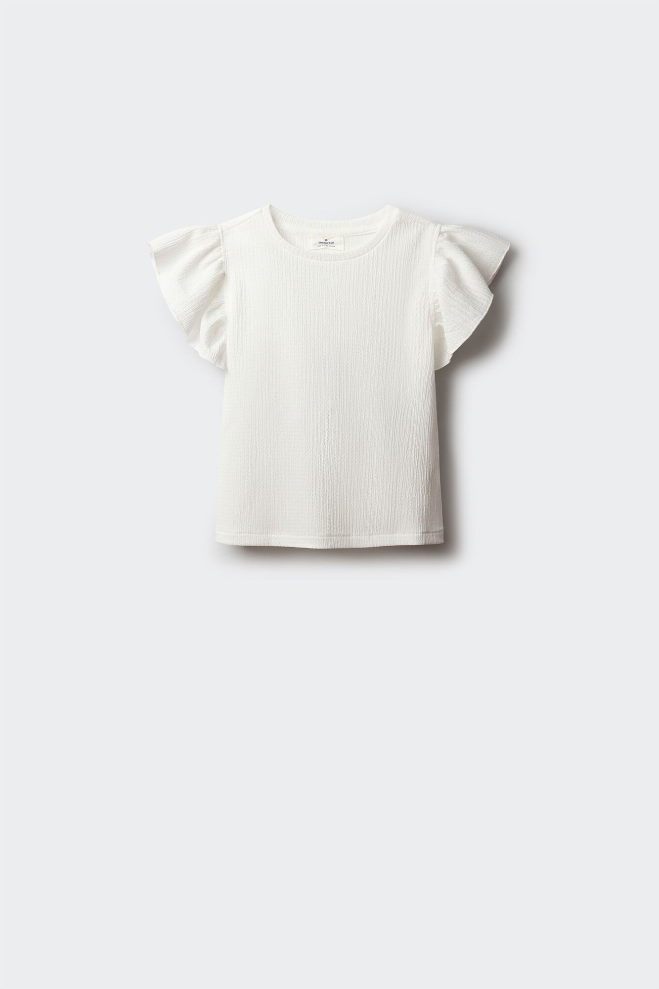 Springfield Kids Playera de manga corta con volantes para ni&ntilde;a