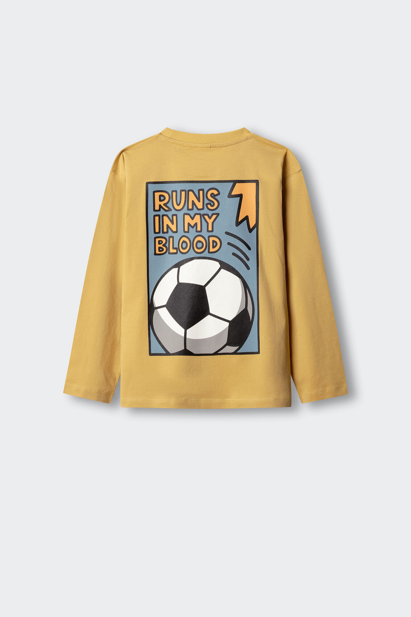 Springfield Kids Playera manga larga con estampado de pelota para ni&ntilde;o amarillo