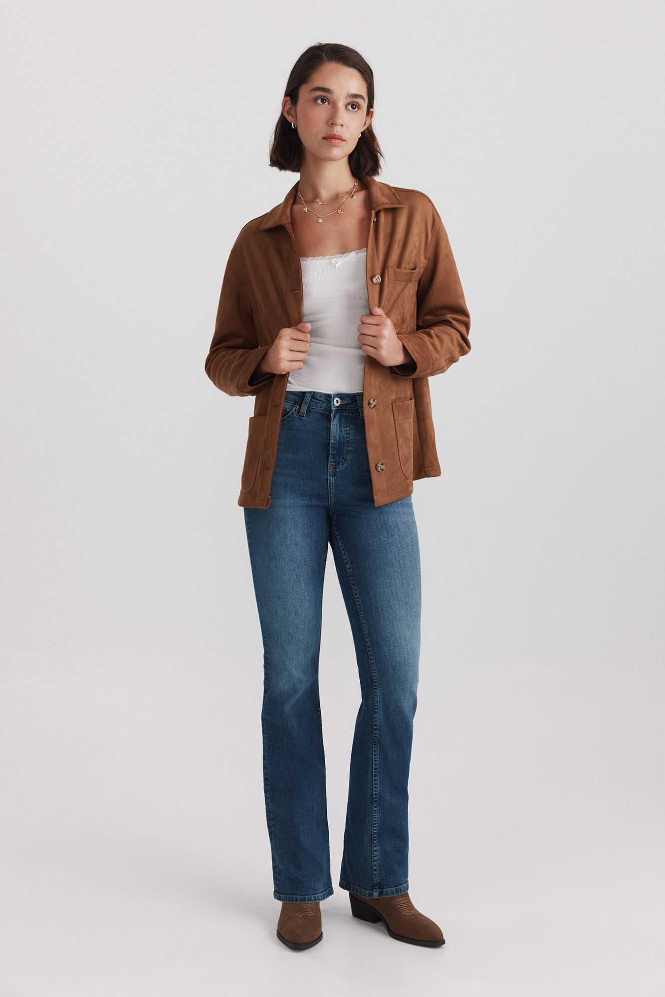 Springfield Jeans bootcut de tiro alto