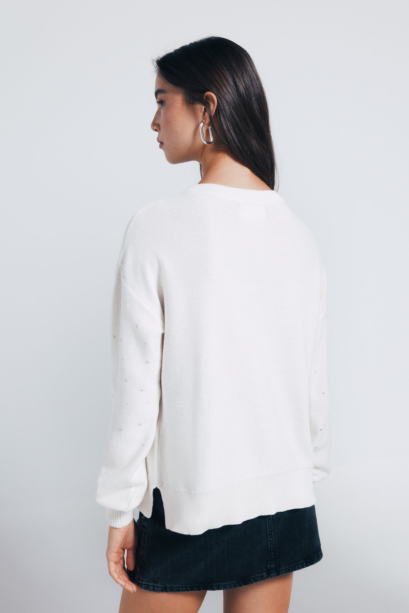 Springfield Su&eacute;ter tachuelas cristal degradado caf&eacute;