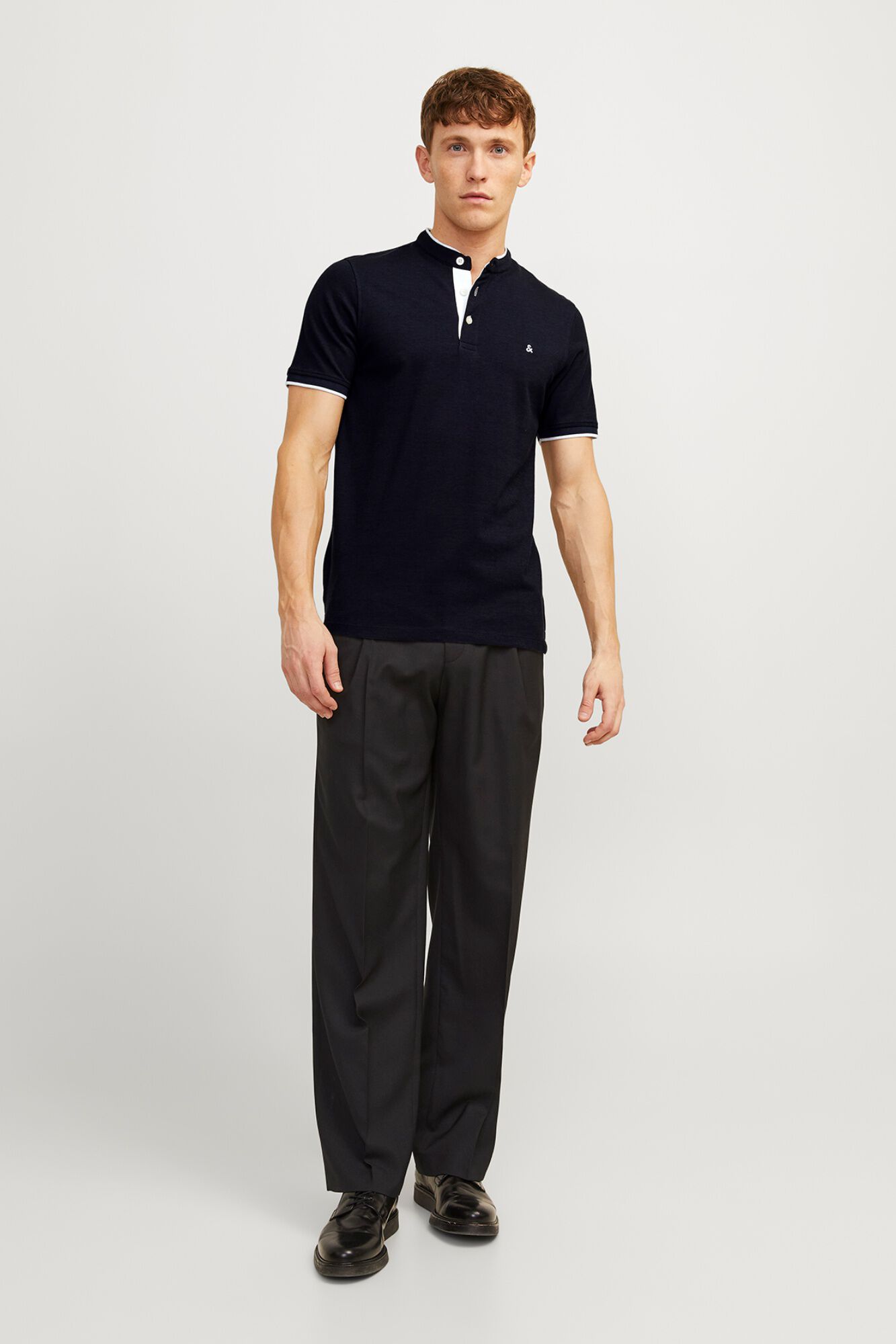Jack & Jones Polo slim fit cuello mao marino