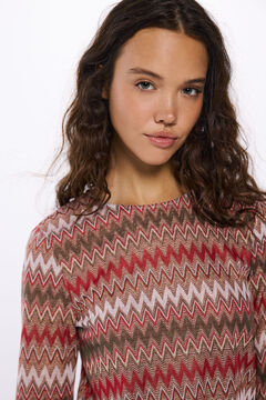 Springfield Playera cenefas zigzag beige