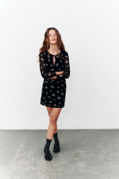 Springfield Vestido "Zarzo"  negro