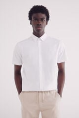 Springfield Camisa manga corta estructura bicolor natural