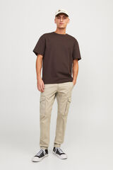 Jack & Jones Pantal&oacute;n cargo con pu&ntilde;o el&aacute;stico beige