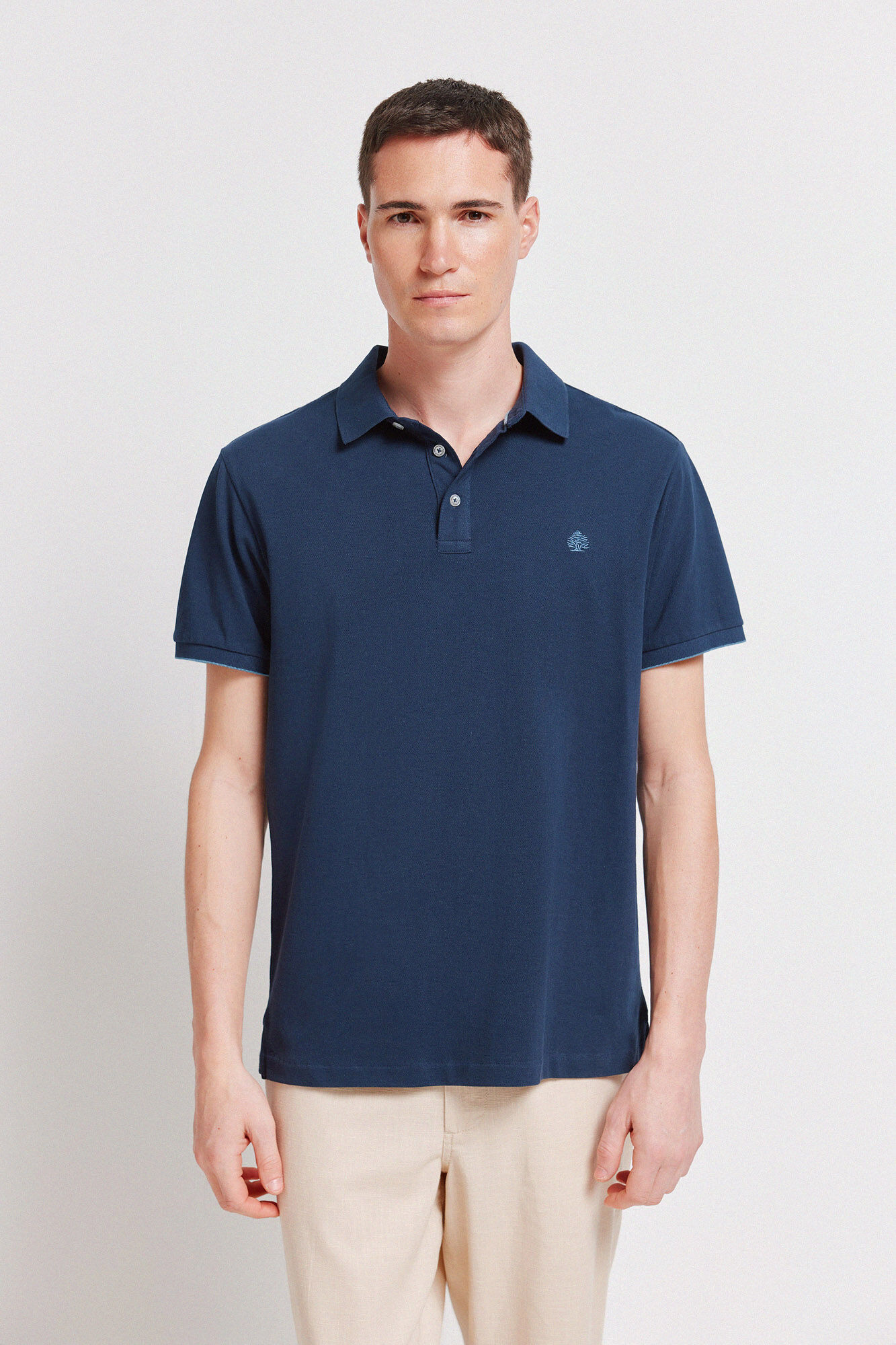 Springfield Polo piqu&eacute; de pu&ntilde;o de contraste slim fit