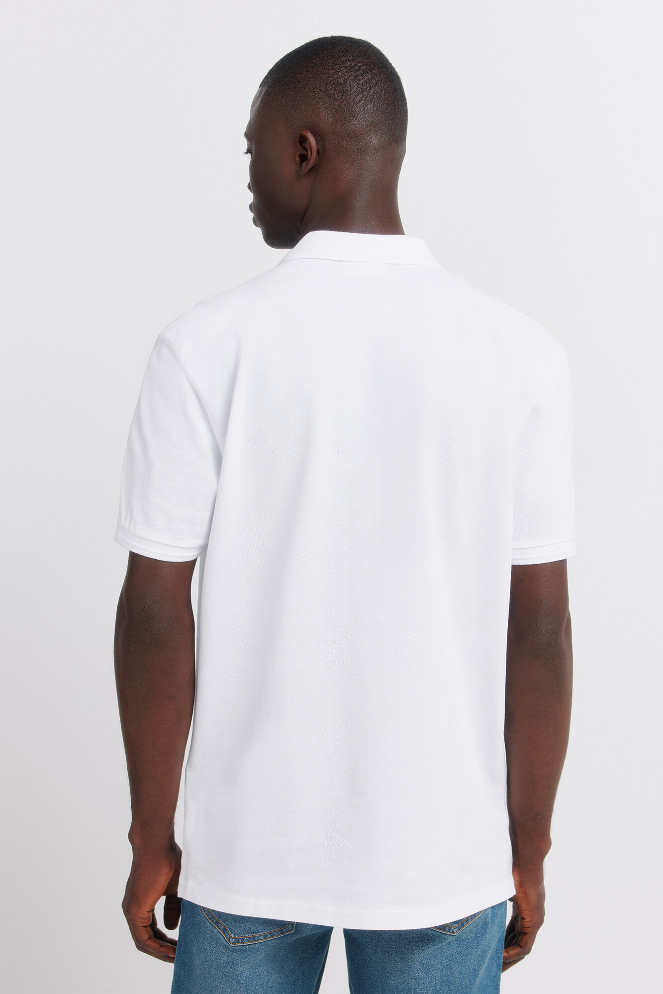 Springfield Polo de piqu&eacute; de rayas estampadas regular fit turquesa