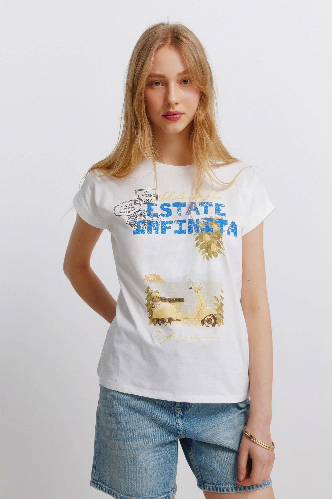 Springfield Playera de manga corta con estampado