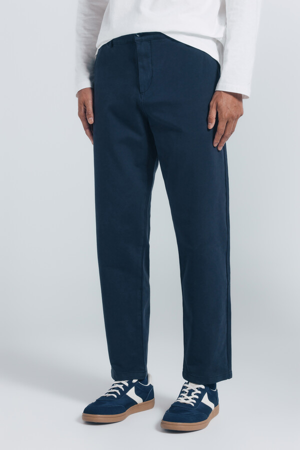 Springfield Pantalón chino comfort slim fit azul