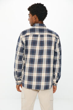 Springfield Camisa franela cuadros blanco