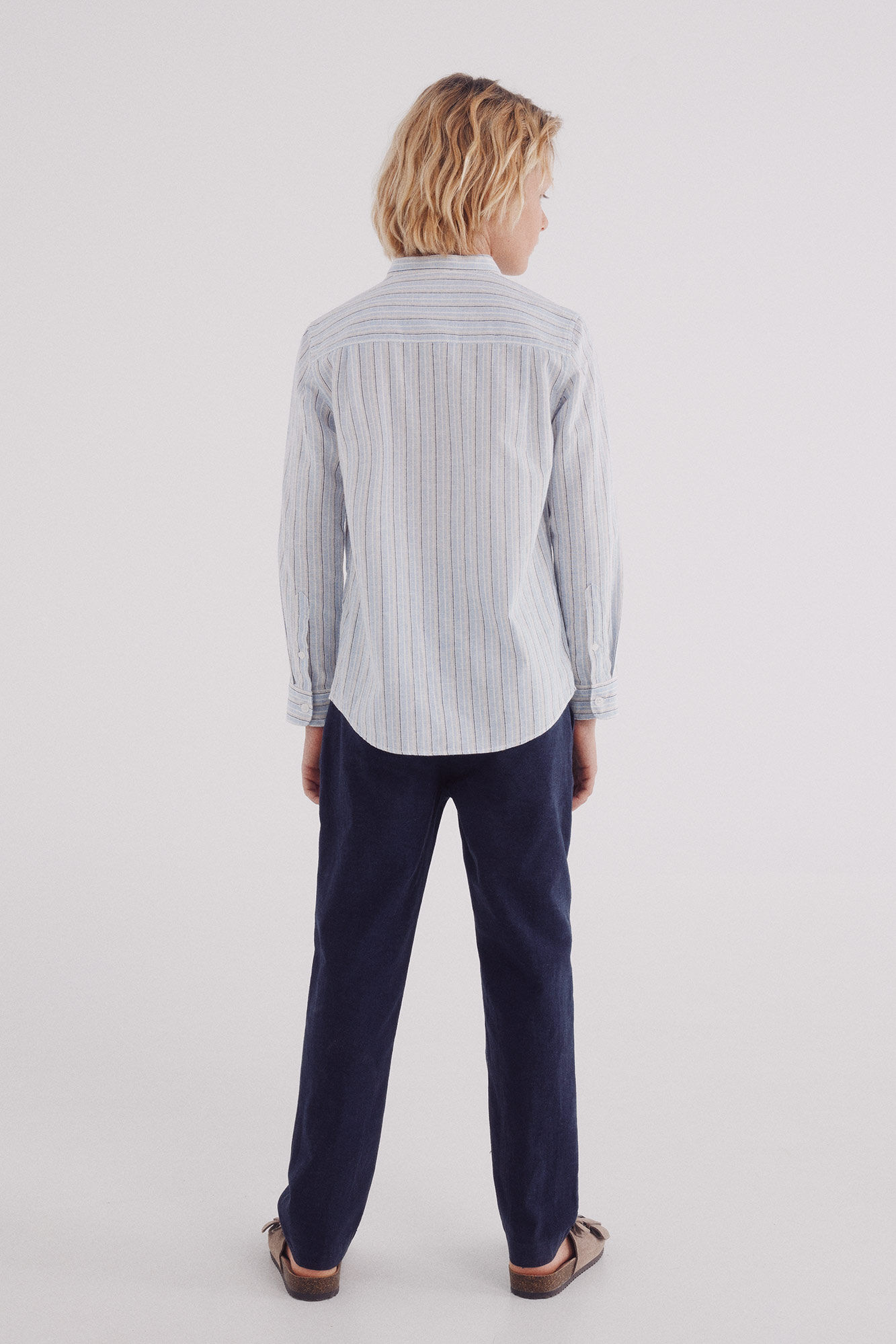 Springfield Kids Pantalon chino lino ni&ntilde;o azulado