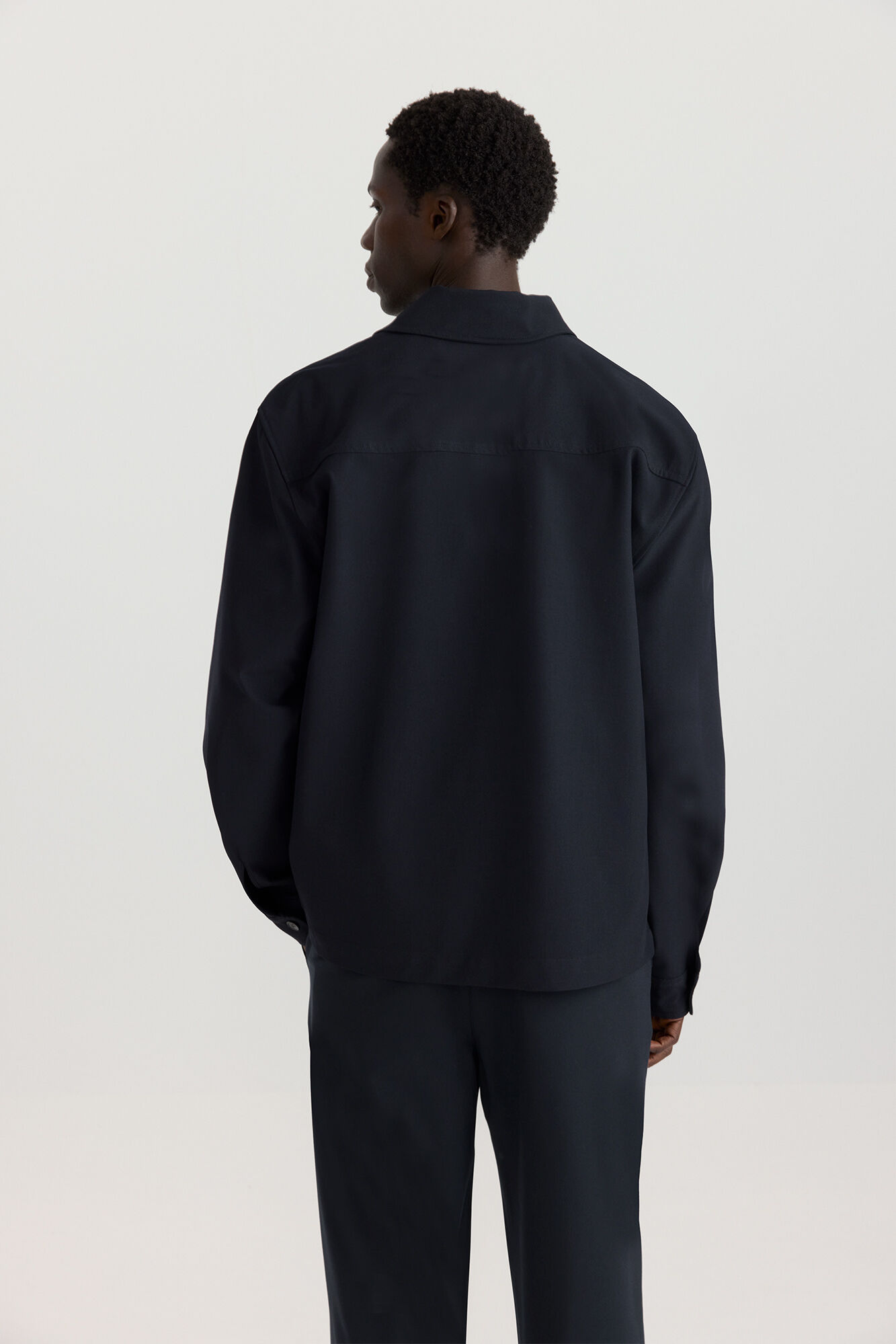 Springfield Sobrecamisa de tejido fluido azul