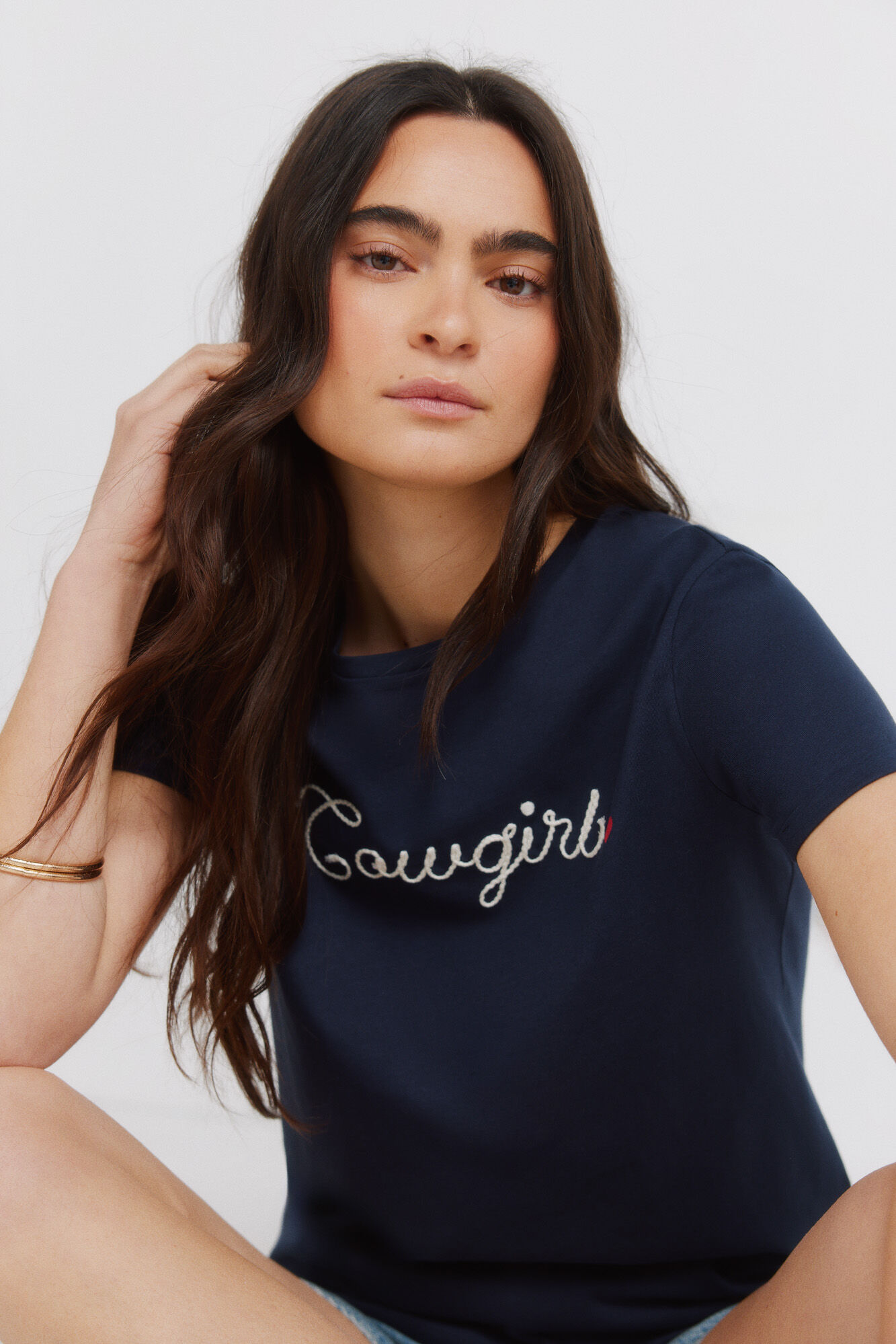 Springfield Playera de manga corta de algod&oacute;n "cowgirl"