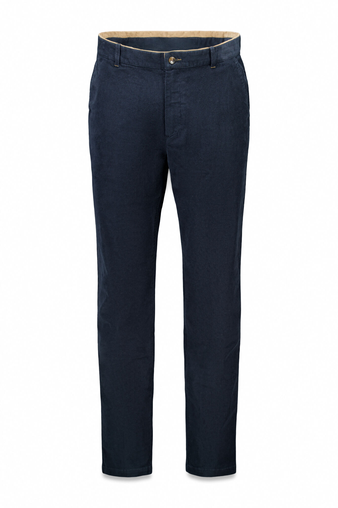 Springfield Pantalones chinos de pana micro de pana entallado azul