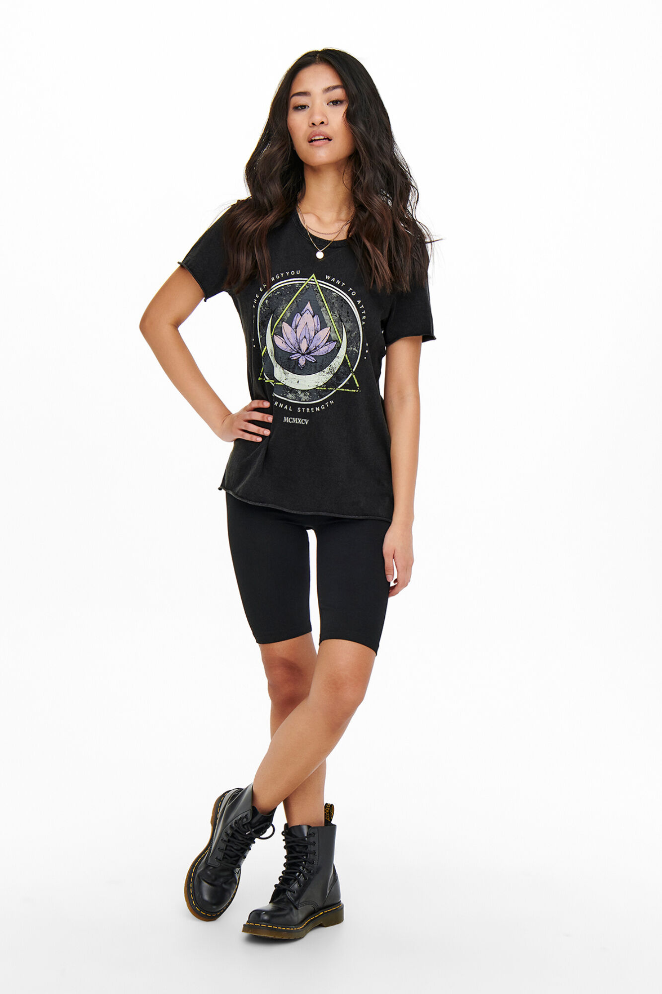 Only Playera estampada de manga corta