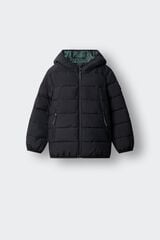 Springfield Kids Chamarra acolchada puffa a cuadros para ni&ntilde;o negro