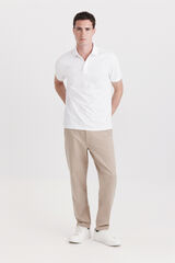 Springfield Pantal&oacute;n chino de tejido c&oacute;modo beige
