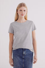 Springfield Playera básica manga vuelta gris