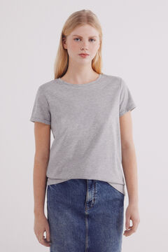 Springfield Playera básica manga vuelta gris