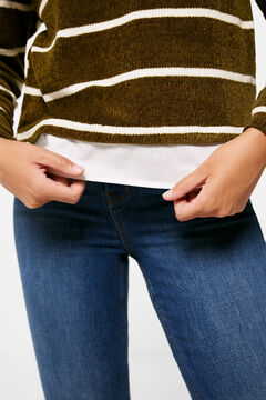 Springfield Playera Chenilla Rayas kaki