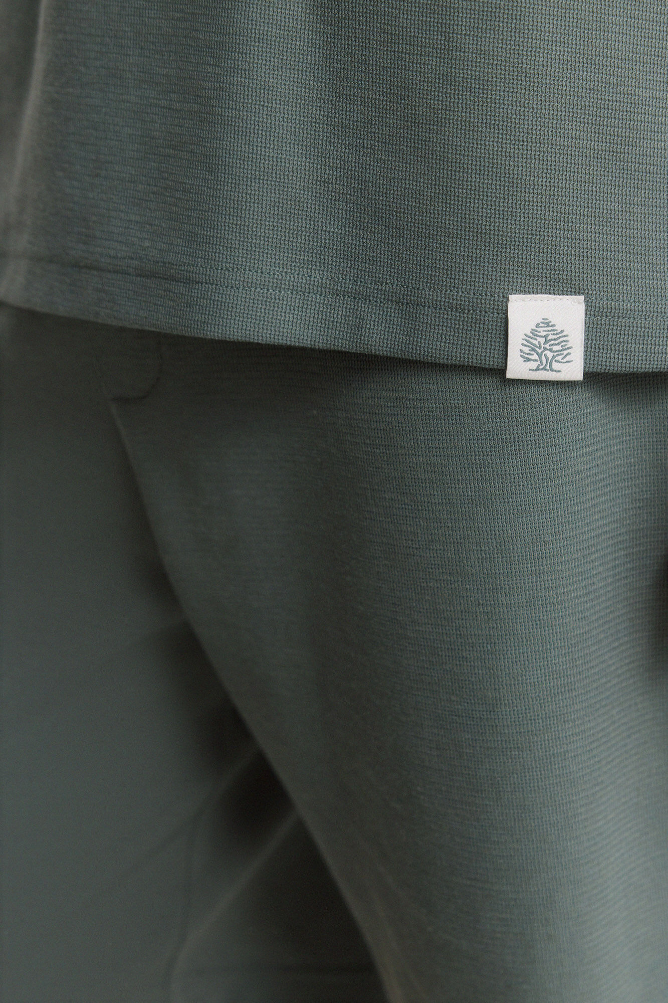 Springfield Playera de tela waffle caza oscuro