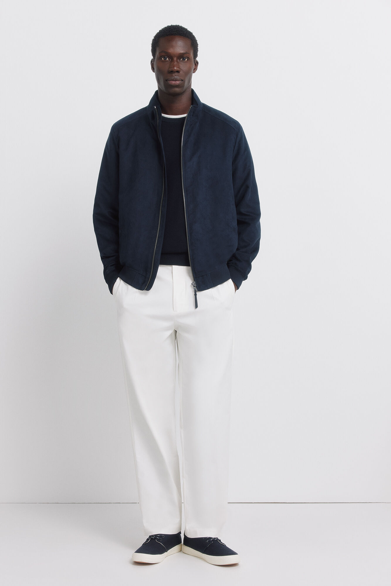 Springfield Chamarra efecto ante azul