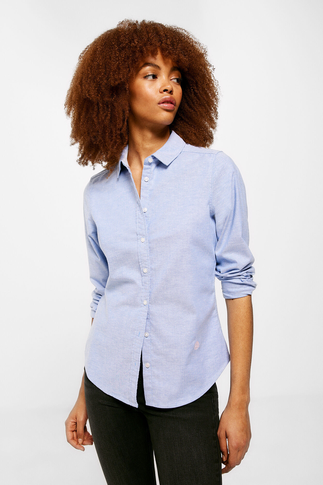 Blusas oxford mujer sales