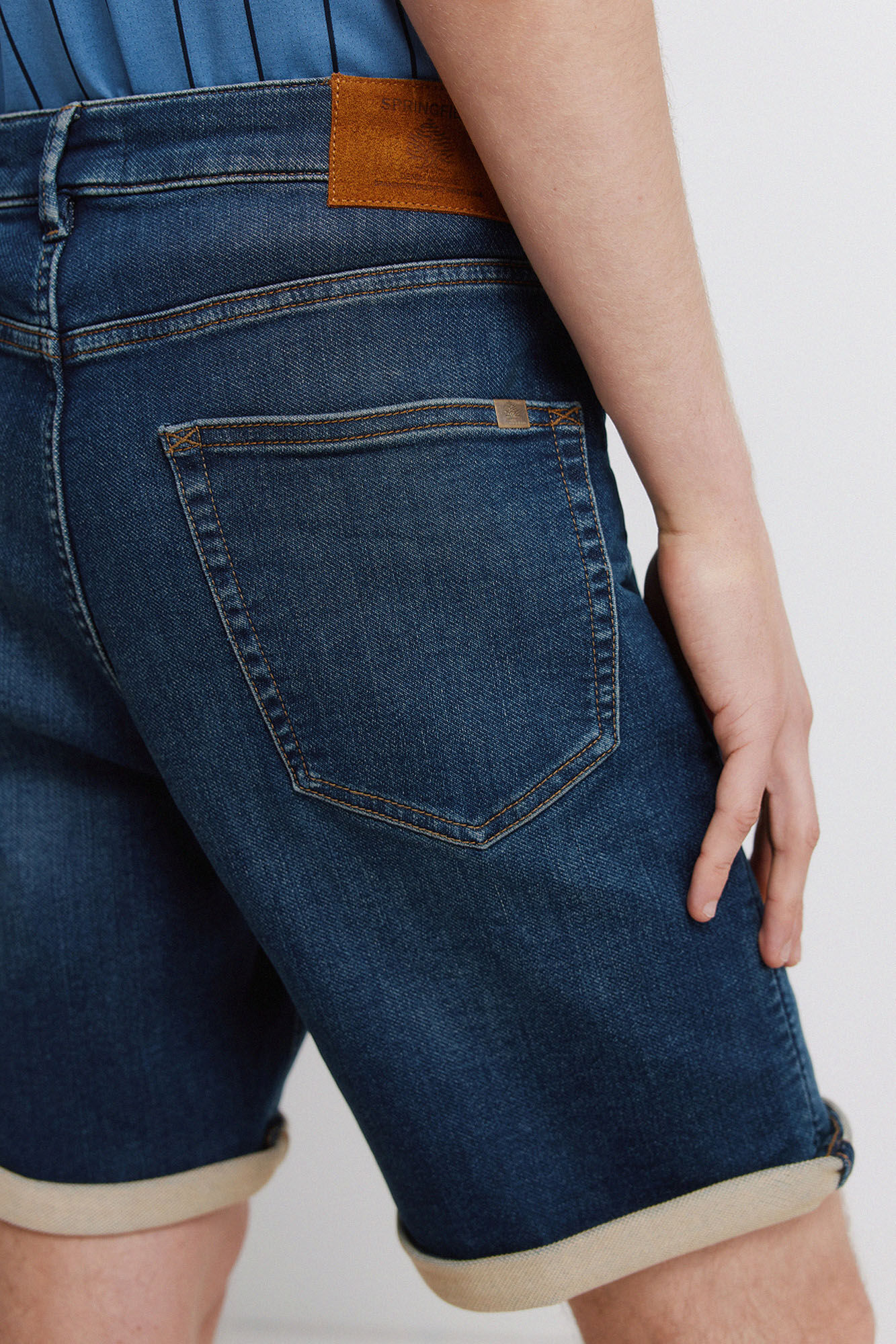 Springfield Bermudas de mezclilla oscura azul