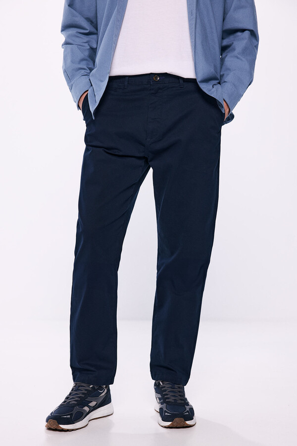 Springfield Pantalón chino regular fit marino