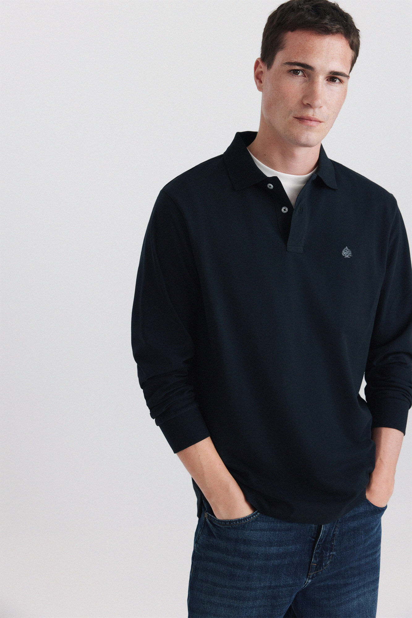Springfield Polo de piqu&eacute; de manga larga regular fit