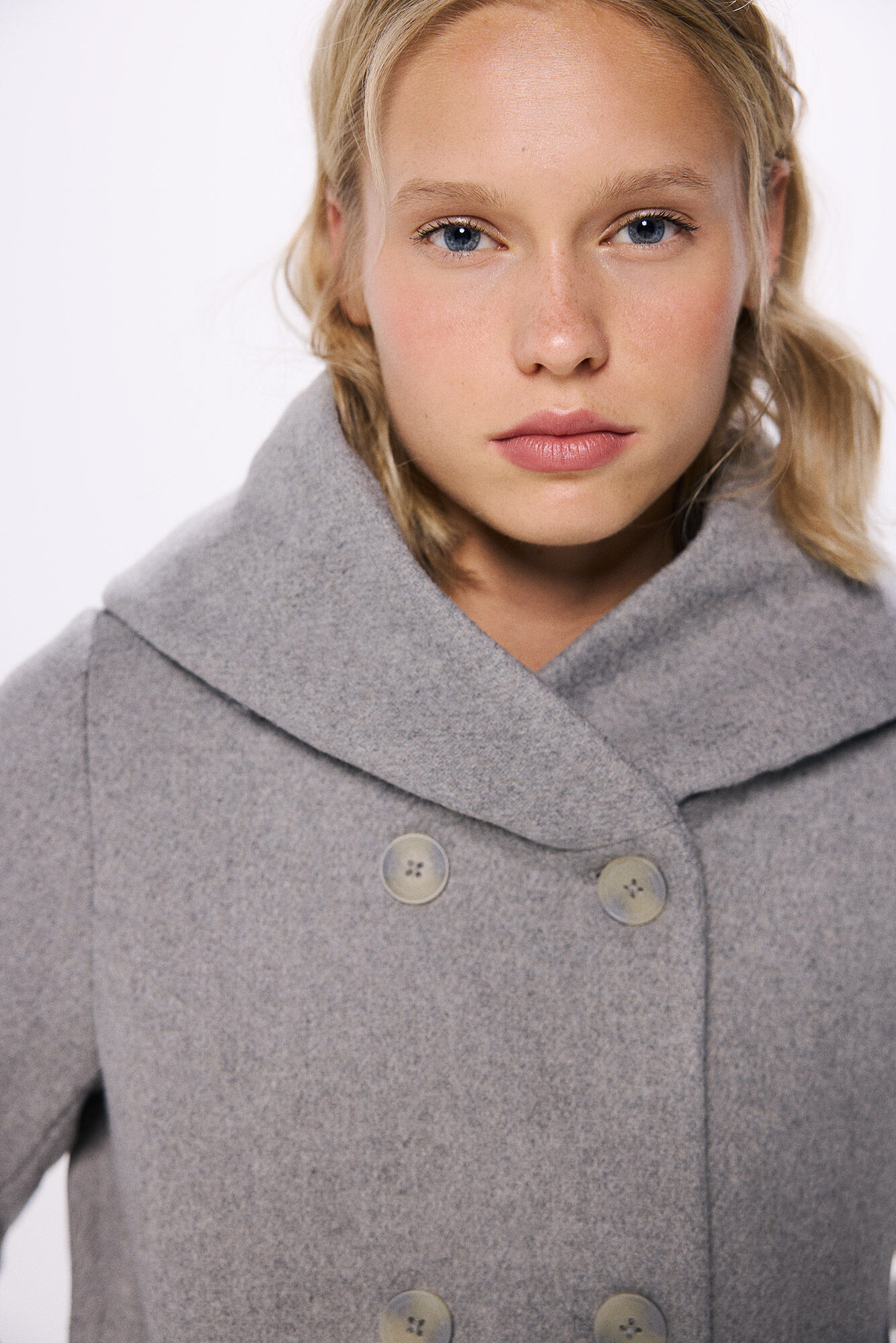 Springfield Abrigo capucha botones gris