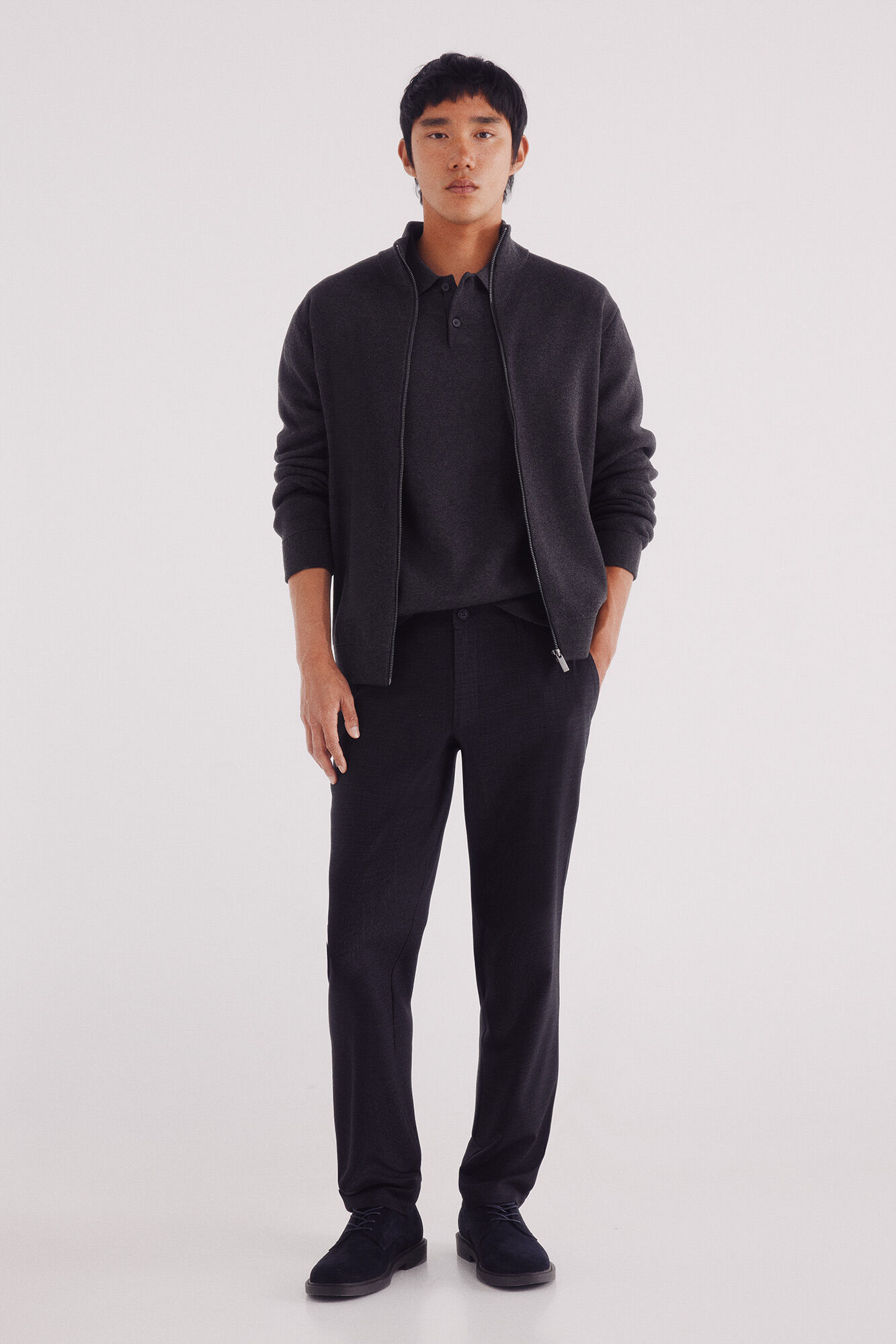 Springfield C&aacute;rdigan con cierre Milano gris