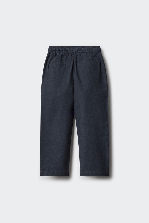 Springfield Kids Pantalon chino lino niño azulado