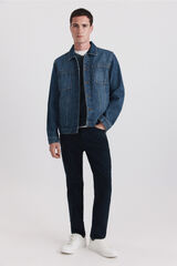 Springfield Pantal&oacute;n de 5 bolsillos slim lavado azul