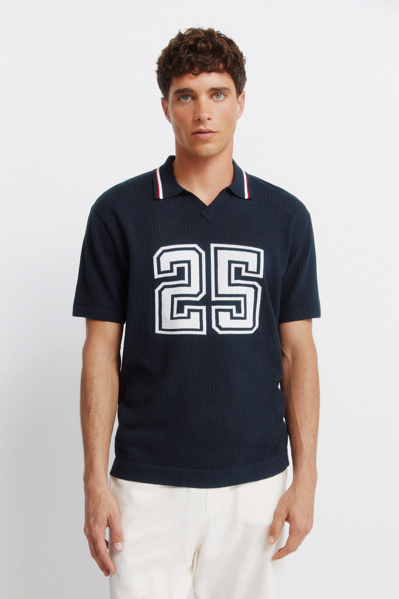 Springfield Polo sport de jacquard azul tinta
