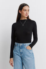 Springfield Playera con cuello Perkins negro