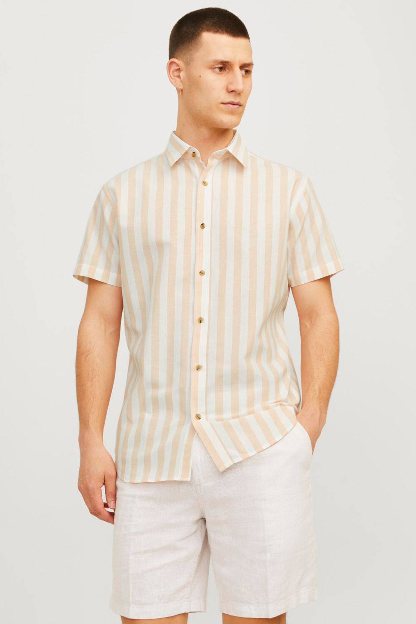 Jack & Jones Camisa oxford slim fit manga corta