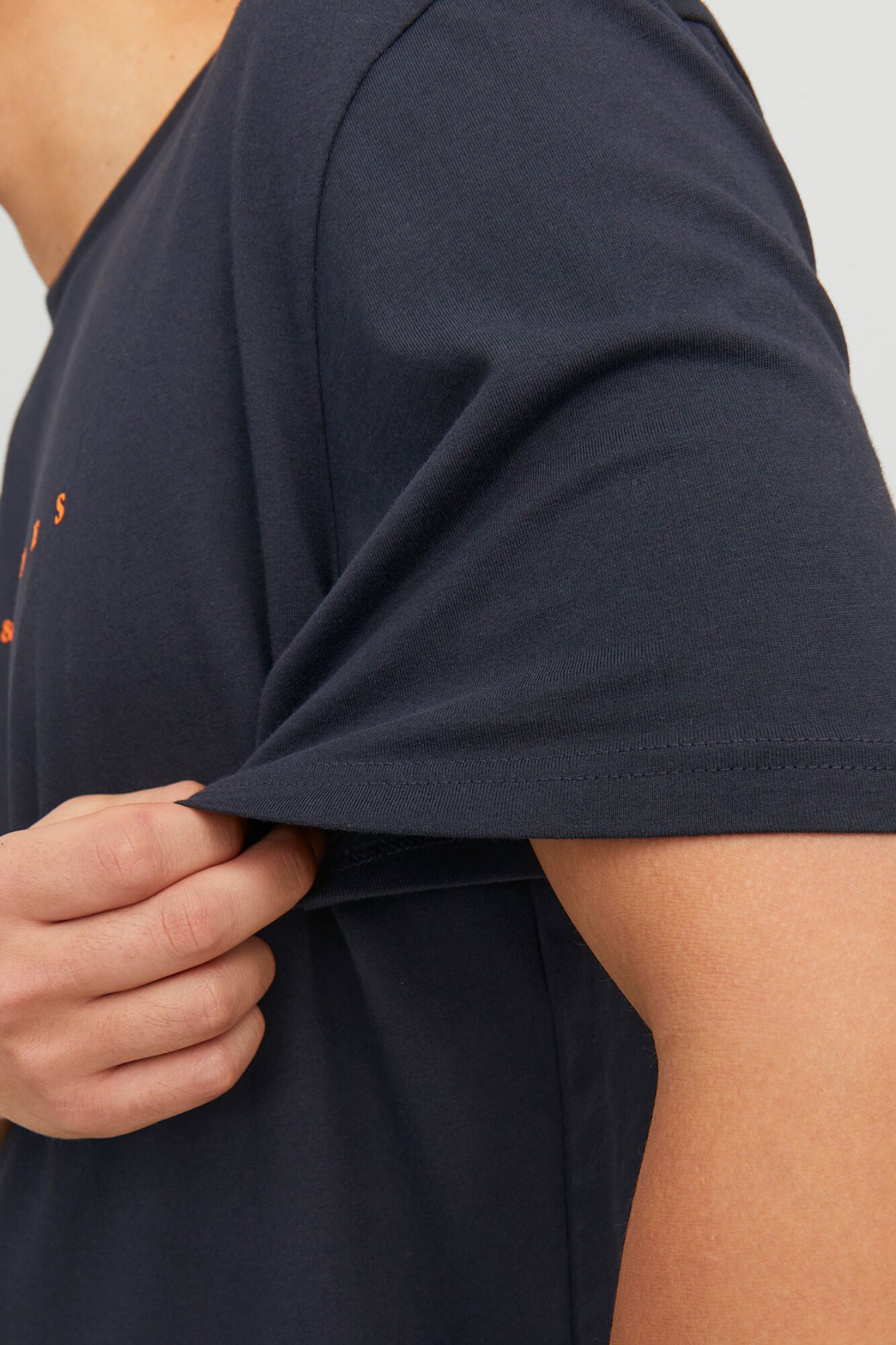 Jack & Jones Playera relaxed de manga corta marino