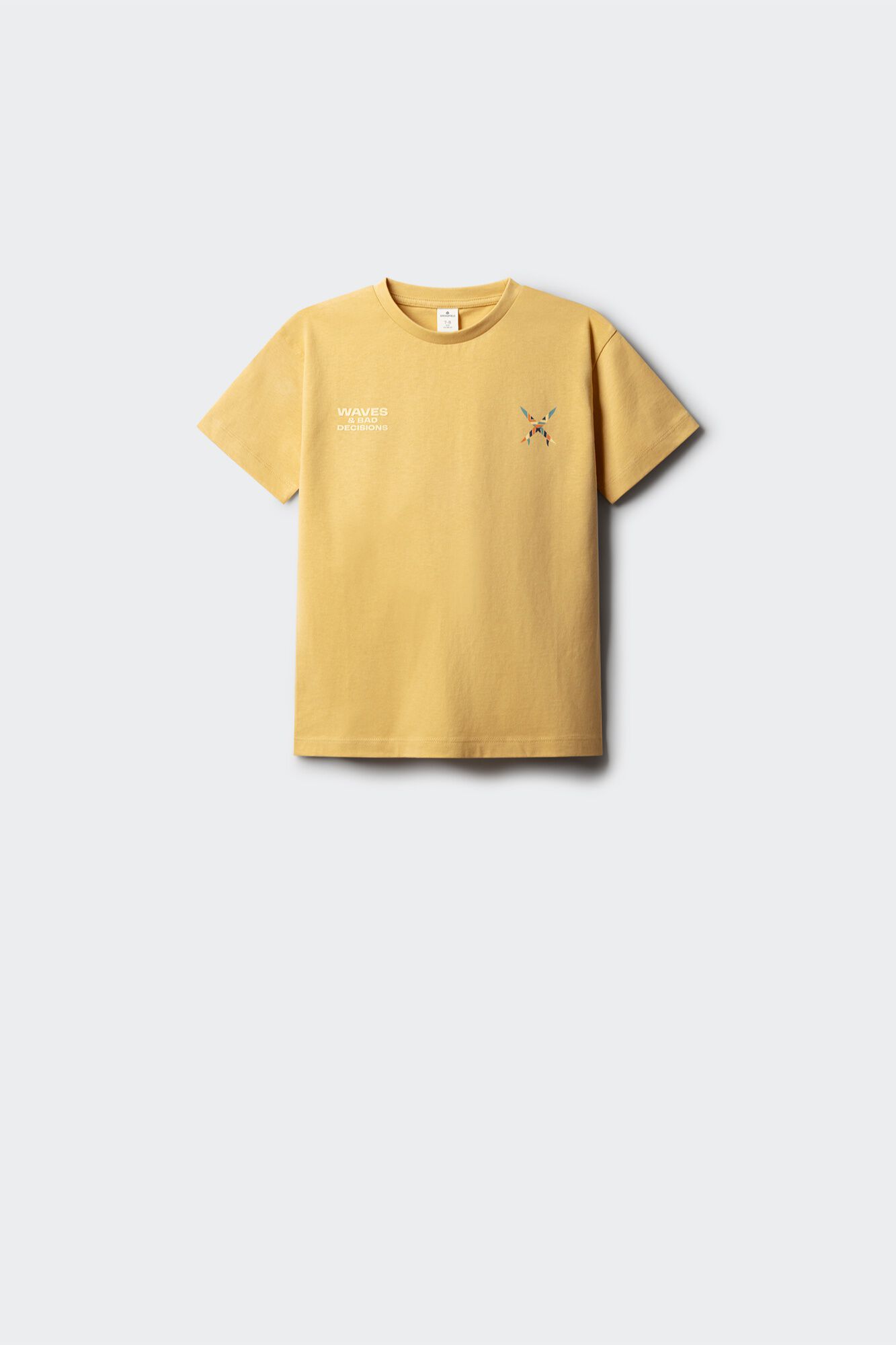 Springfield Kids Playera manga corta de olas para ni&ntilde;o amarillo