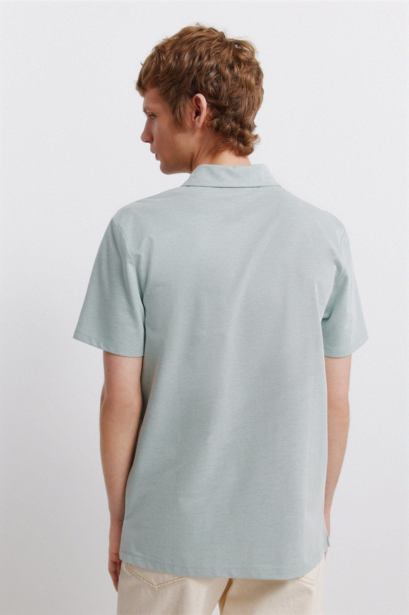 Springfield Polo liso slim fit verde
