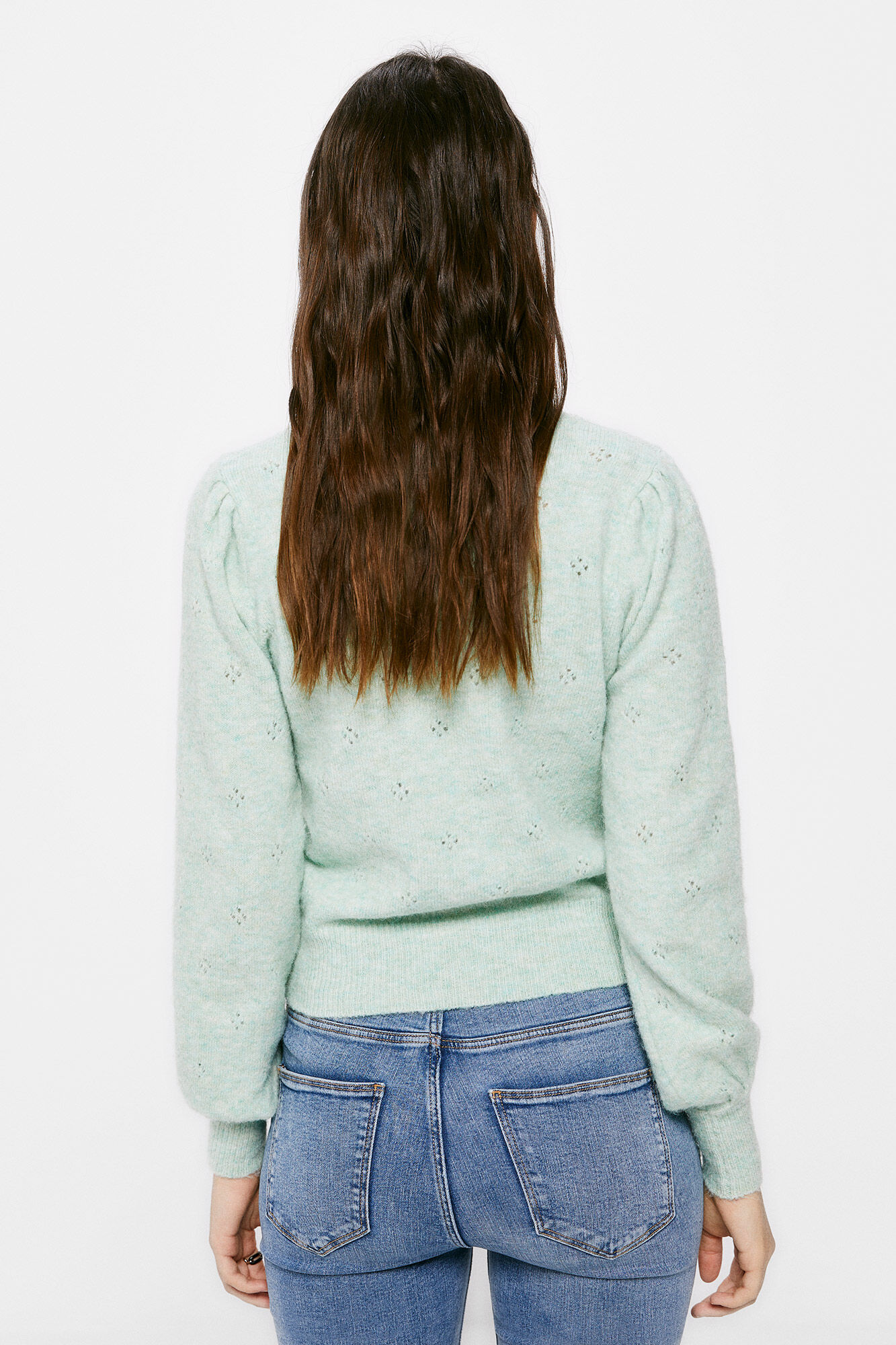 Springfield Su&eacute;ter Mini Calados Poli&eacute;ster Reciclado azul indigo