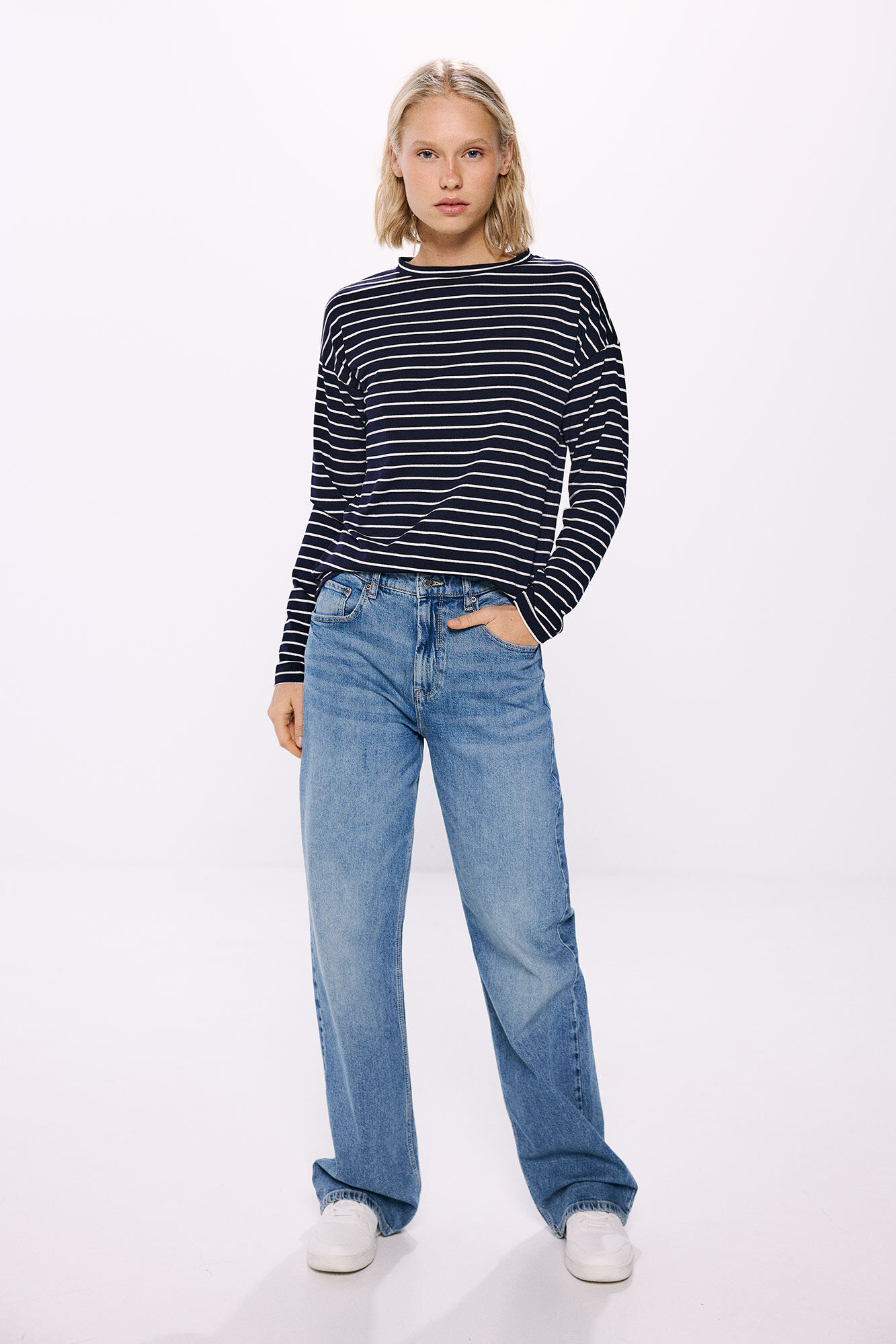 Springfield Playera a rayas azulado