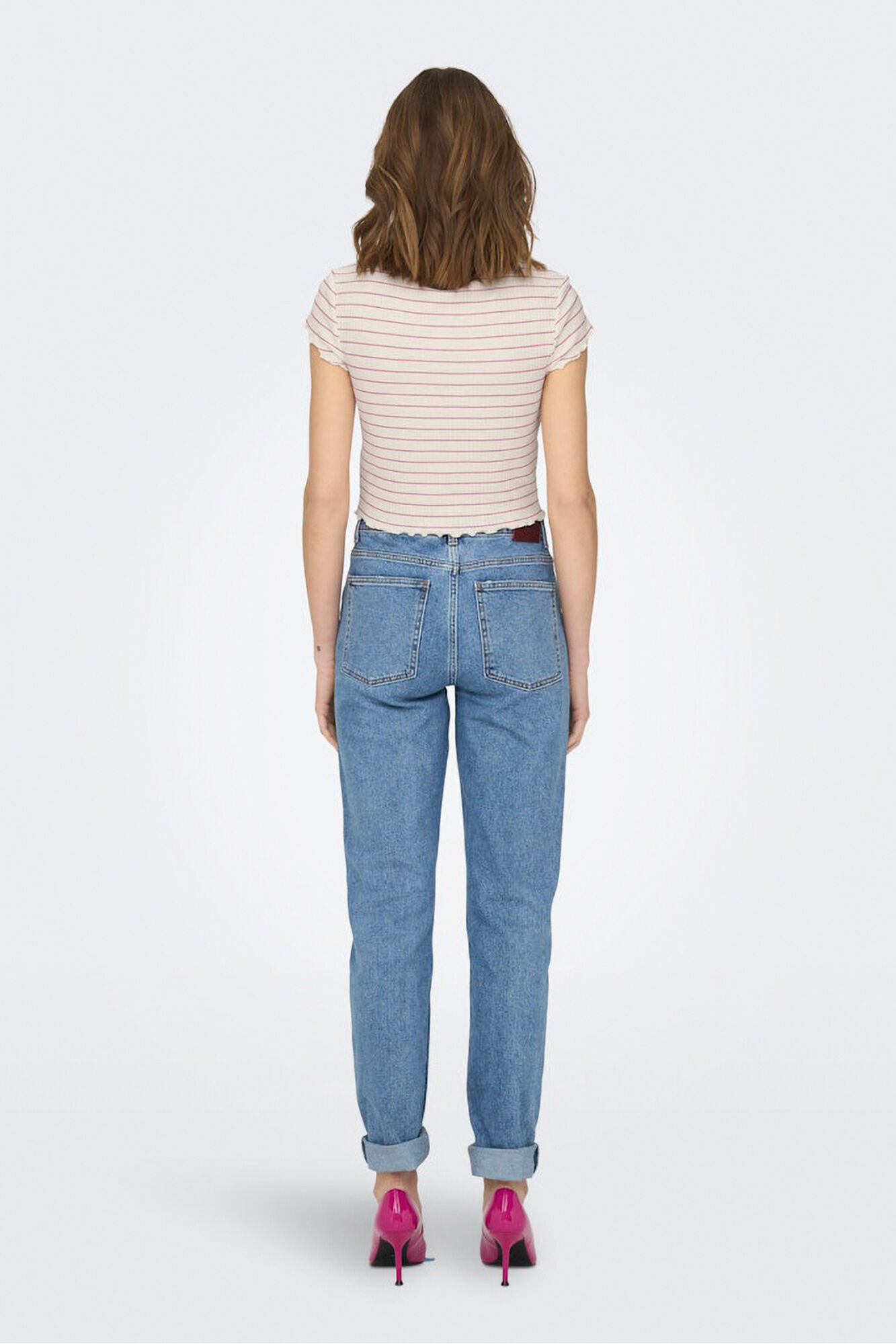 Only Playera crop de manga corta