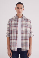Springfield Camisa algodón slum cuadros blanco