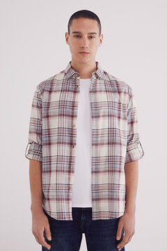 Springfield Camisa algodón slum cuadros blanco