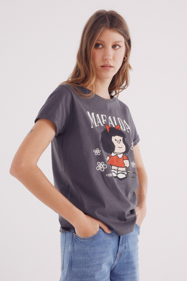 Springfield Playera "Mafalda" gris